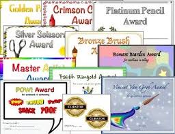 Art Award Certificates Printable Colorful Several Categories To Choose From Arts Award Award Certificates Art Classroom