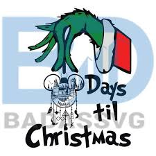 Download Grinch Hand Holding Mickey Mouse Dream Catcher Days Til Christmas Svg Badassvg