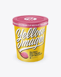 Glossy Ice Cream Cup Mockup Free Packaging Mockup Mockup Free Download Mockup