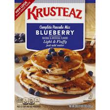Roll out dough and fold in half; Krusteaz Pancake Mix Complete Blueberry 28 Oz Instacart