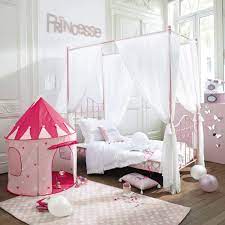 lit a baldaquin 90x190 en metal rose eglantine maisons du monde lit baldaquin lit baldaquin enfant deco chambre enfant