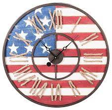 5 out of 5 stars (92) $ 49.90 free. American Flag Wall Clock Farmhouse Wall Clocks By Jubilee Gift Shop Houzz
