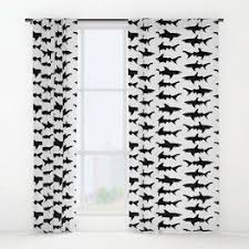 Shark Attack Window Curtains Curtains Drapes Curtains Shark Bedroom