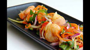 How to make shrimp salad with avocado and mango. Thai Prawn Mango Salad Youtube