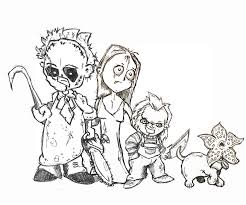 Characters from the movies and the small screen, you'll find here. Co Worker Asked Me To Draw Her Family As Their Favorite Horror Movie Characters Drawing