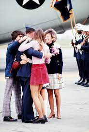 LT. COL. Robert L. Stirm, a recently released prisoner of war, greets his  family upon his arrival at Travis Air Force Base - NARA & DVIDS Public  Domain Archive Public Domain Search