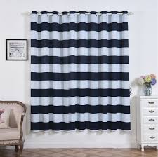 Black And White Striped Blackout Curtains Cabana Stripe Curtains 2 Packs White Navy Blue Blackout Curtain 52 X 84 Inch Grommet Curtains Noise Cancelling Curtains Navy Blue Blackout Curtains Blackout Curtains Insulated Blackout Curtains
