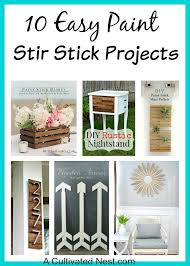 10 Paint Stir Stick Projects Paint Stick Crafts Diy Projects Painted Sticks Diy Paint Stir Sticks