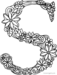 Check spelling or type a new query. Letter S With Flower Patterns Coloring Page Coloringall