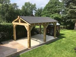 We offer a large selection of diy pergola plans to create the perfect outdoor retreat. Wooden Timber Shelter With Ashpalt Single Roof Diy Kit 4 2m X 3m 2 834 00 Picclick Uk