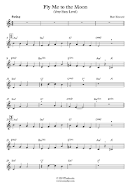 Instrumental solo in c minor. Fly Me To The Moon Trumpet Sheet Music Very Easy Level Sinatra