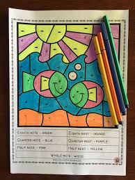 Music Lessons Music Worksheets Color By Music Notes And Rests Musicesication Elemu Music Coloring Sheets Music Coloring Free Music Worksheets