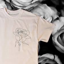 Diy t shirt printing ideas. Rose T Shirt By Ribbedshop On Etsy Shirt Embroidery Embroidery Tshirt Aesthetic Shirts