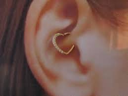 Rose Gold Multistone Daith Piercing Bendable Heart Daith Piercing Ring 16g 10mm Right Ear Daith Piercing Ear Piercings Crystal Stud Earrings