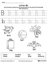 Words Starting With Letter B Letter B Worksheets Preschool Worksheets Letter Worksheets For Preschool