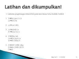 Penghilangan rekursif kiri pertemuan x. Penghilangan Rekursif Kiri By Kustanto Materi Ke 5