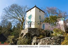 The coastal village of portmeirion sits invitingly on a private peninsular in wales. Portmeyron Village In North Wales The Architectural Style Inspired By Medieval Italy Stock Images Page Everypixel