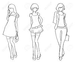 How to draw the face and head in perspective to keep correct proportions Tutorial Of Drawing A Female Body Drawing The Human Body Step By Step Lessons Stock Photo Picture And Royalty Free Image Image 147860120