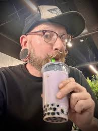 Having some boba at ICE SPOT -Rolled ice cream and boba teas