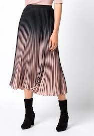 hallhuber plisseerock in midilange online kaufen otto hallhuber modestil schwarzer faltenrock