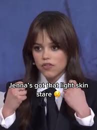Not the timing being perfect 🤭 #jennaortega #jenna #lightskin #wednesday  #thefallout #scream #lightskinstare #fyp #foryou #viral #wednesdayaddams  #vada #tara #funny #haha #sincity