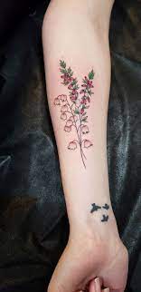Scottish Heather Lily Of The Valley Tattoo Wild Flower Tattoos Girlfriend Tattoos Tattoos For Daughters