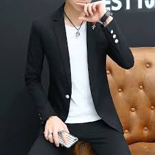 Now men can wear a blazer on denim jeans as well because of denim jeans fashions are come everywhere and people love to wear them. Blazer Men One Button Weeding Party Wear Slim Fit Costume Homme Suit Dj Night Club Jacket Masculine Male Blazers Size M 3xl Buy At The Price Of 26 92 In Aliexpress Com Imall Com