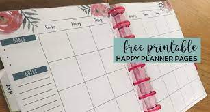 1 2021 printables for mini and regular size binders;. Happy Planner Free Printable Pages Floral Paper Trail Design