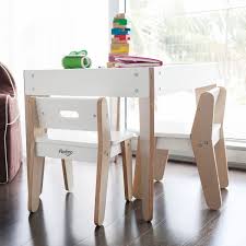 Little Modern Table And Chairs White P Kolino Sandalye