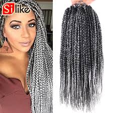 Not only are braids extremely practical for securing your hair during physical & outdoor activities, but you can use braids to express your personal style for any occasion, dressed up or down. Ombre Grey 18 Inch Synthtic Micro Crochet Box Braids Hair Extension 24 Roots Hair Braiding For Black Women Hair Braids Hair Extensionhair Extension Hair Aliexpress