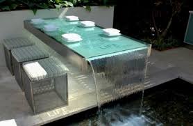 Pin By Jiri Bonisch On Bazeny Water Features Glass Table Backyard Water Feature