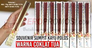  Souvenir Sumpit Kayu Polos Warna Coklat Tua Coklat Tua Sumpit Warna
