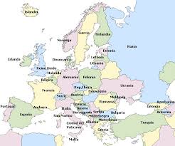 Político (con nombres de provincias y ciudades); Mapa Europa Politico