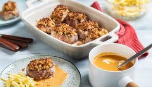 Schweinemedaillons Mit Walnusskruste In Rahmsauce Rezept Sahnesauce Rezept Schweinemedaillons Rezepte