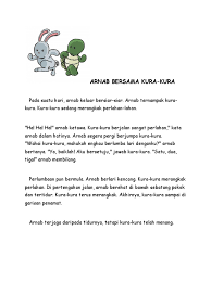 8.saya berasa malu dan menyesal kerana saya ialah sang arnab yang cantik bergaya. Arnab Bersama Kura