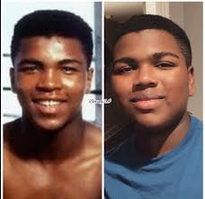 Muhammad Ali's grandson Curtis, son of Laila Ali has the internet raving  about how much they look alike 😍
