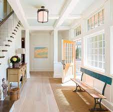 Paint Color Walls Ceilings Trim Benjamin Moore White Dove Sheen Varies Beach House Interior House Cottage Inspiration