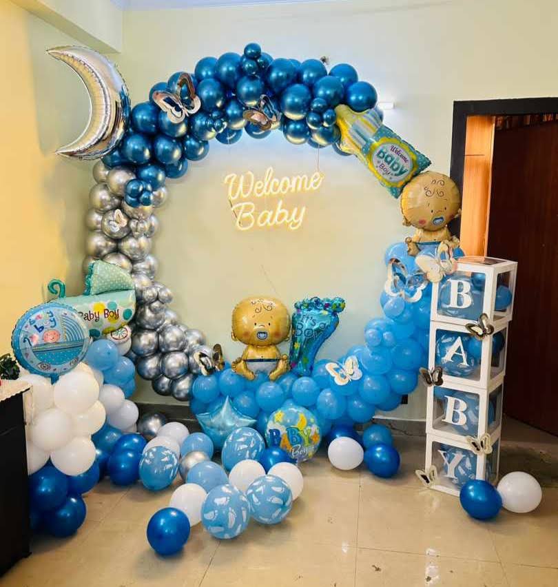 Balloon decoration for welcome baby at home product image