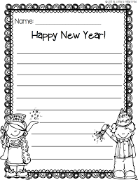 Printable primary paper with dotted lines, regular lined paper, and graph paper. New Year S Writing Paper Freebie Learning At The Primary Pond