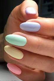 This is an interesting nail art. Rainbow Nails In 2020 Pastel Nails Designs Solid Color Nails Best Acrylic Nails