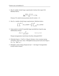 Tentukan himpunan penyelesaian pertaksamaan berikut. Contoh Soal Kalkulus