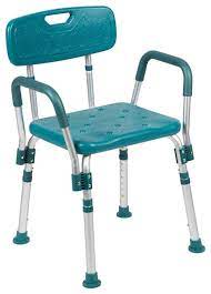 18w x 19.5d overall dimensions: Offex 300 Lb Adjustable Teal Bath Shower Chair With Quick Release Back Arms Contemporary Shower Benches Seats By Clickhere2shop Houzz