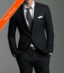 During the evolution of men's 3 piece suits the waistcoat and hats, as an accessory, were often dropped out and return to the set of garments. Dark Color Black European Crafted 3 Piece Suit Tux Coats