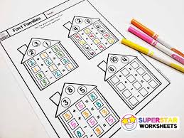 This product contains four fact family worksheets. Fact Family Worksheets Superstar Worksheets