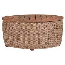 Coffee table patio garden and outdoor furniture round top folding table brown. Lloyd Flanders Tobago Modern Round Outdoor Coffee Table 31 W 40 W Kathy Kuo Home