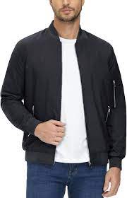 MAGNIVIT Mens Jacket Lightweight Windbreaker Bomber Jacket Spring Fall  Army Green at Amazon Mens Clothing store