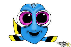 We draw the right hand. How To Draw Baby Dory From Finding Dory Drawingnow