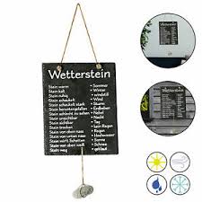 Unsere mitarbeiter begrüßen sie als kunde zum großen produktvergleich. Schiefertafel Wetterstation Stein Wetterstein Tafel Wetterschild Garten Deko Ebay