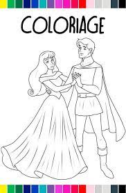 coloriage a imprimer la belle au bois dormant et le prince dessin notrefamille charmant de noel gratuit