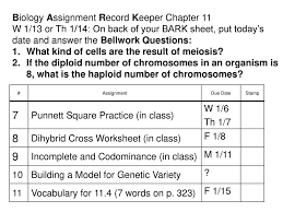 You perform a cross between a long. Biology Assignment Record Keeper Chapter Ppt Download